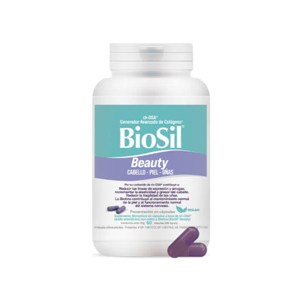 BioSil Beauty + Biotina 60 cápsulas Generador Avanzado de Colágeno ...
