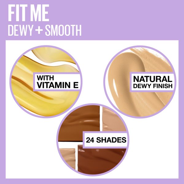 Maybelline Fitme Dewy+Smooth Fd Base Natural Beige