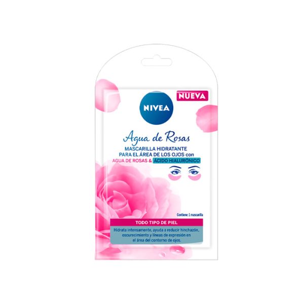 Nivea mascarilla parche ojos agua rosas