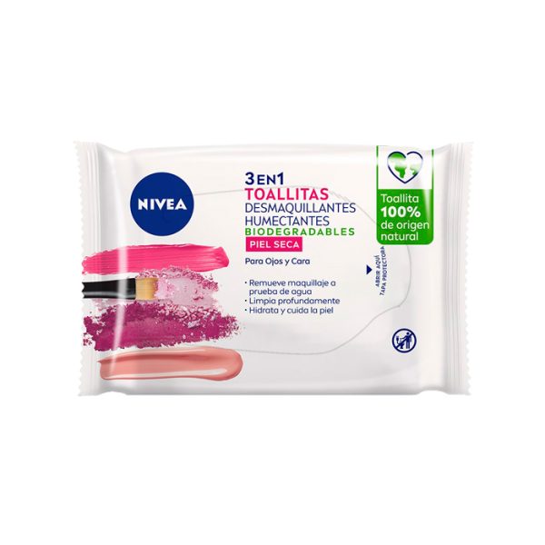 Nivea toallitas desmaq piel seca