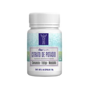 VITAHEALTH - Suplemento Citrato de Potasio x 60 cápsulas 24g