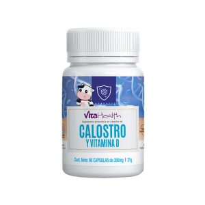 VITAHEALTH - Suplemento Calostro + Vitamina D x 60 cápsulas