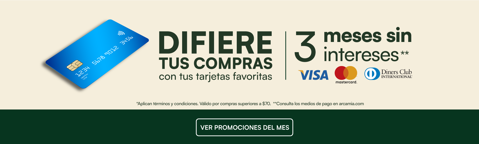 Difiere tus compras en arcamia
