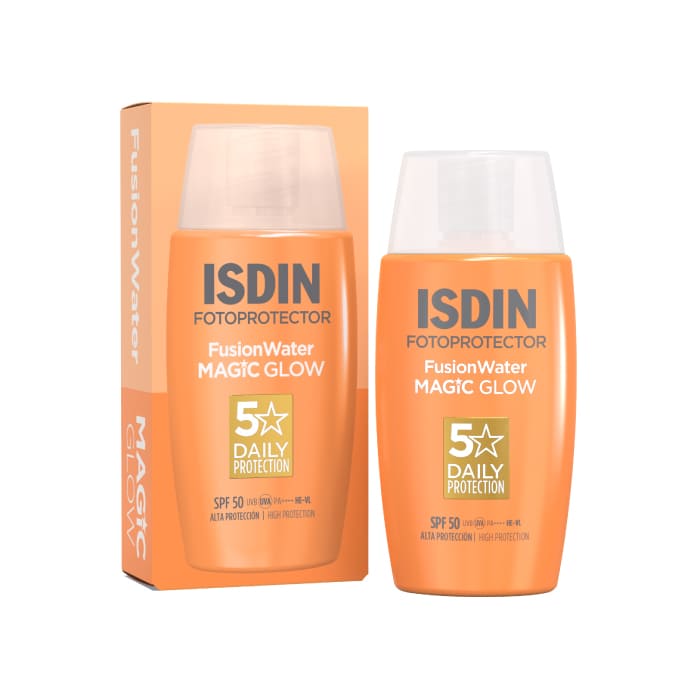 ISDIN - Fotoprotector Facial Fusion Water Magic Glow SPF50 50ml - Imagen 3 ISDIN - Fotoprotector Facial Fusion Water Magic Glow SPF50 50ml - Imagen 3