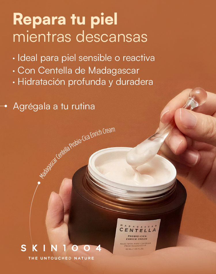 Banner Skin1004 crema Centella Probio Cica antiedad hidratante.