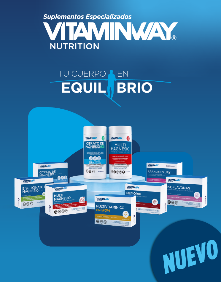 Banner promocional Vitamin Way aprovecha el 25% de descuento en toda la marca​ por lanzamiento.