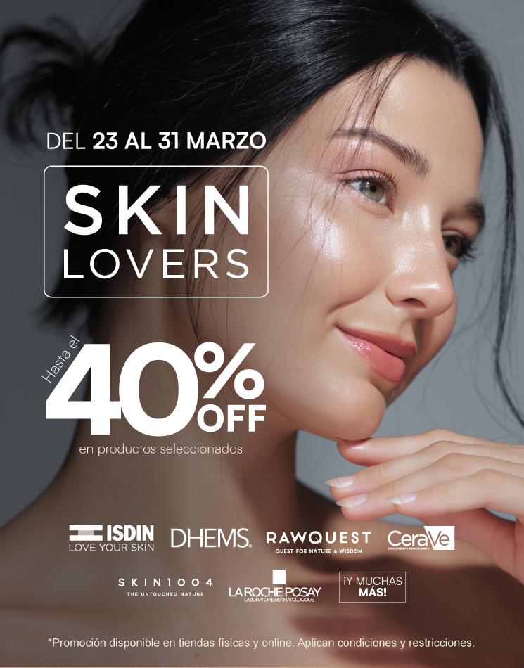 Banner promocional de Skinlovers aprovecha hasta el 40% de descuento en productos y marcar seleccionadas