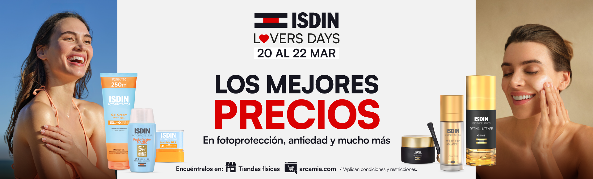Banner promocional de Isdinlovers aprovecha el 30% de descuento en toda la marca