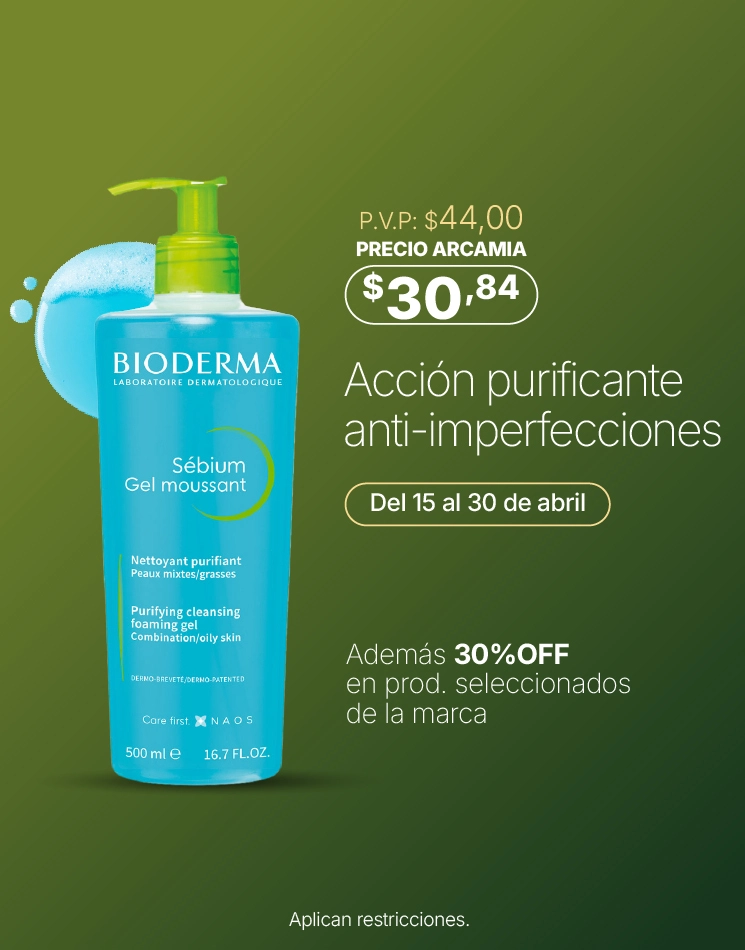 Banner promoción especial aprovecha descuentos especiales en Bioderma sólo para ti.