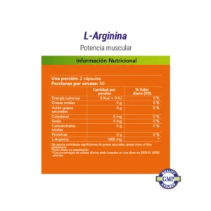 L Arginina Tabla nutricional