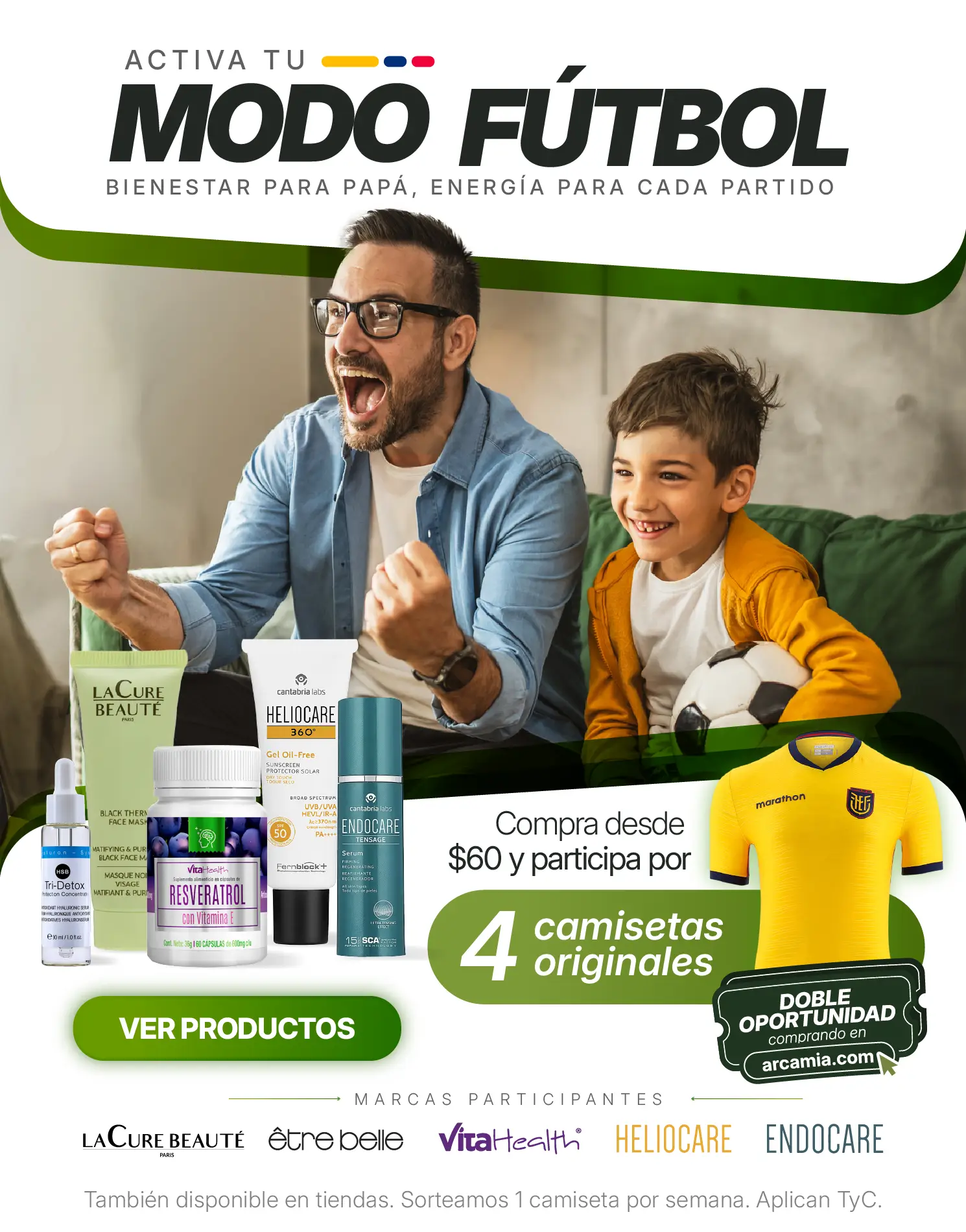 Banner promocional arcamia modo futbol