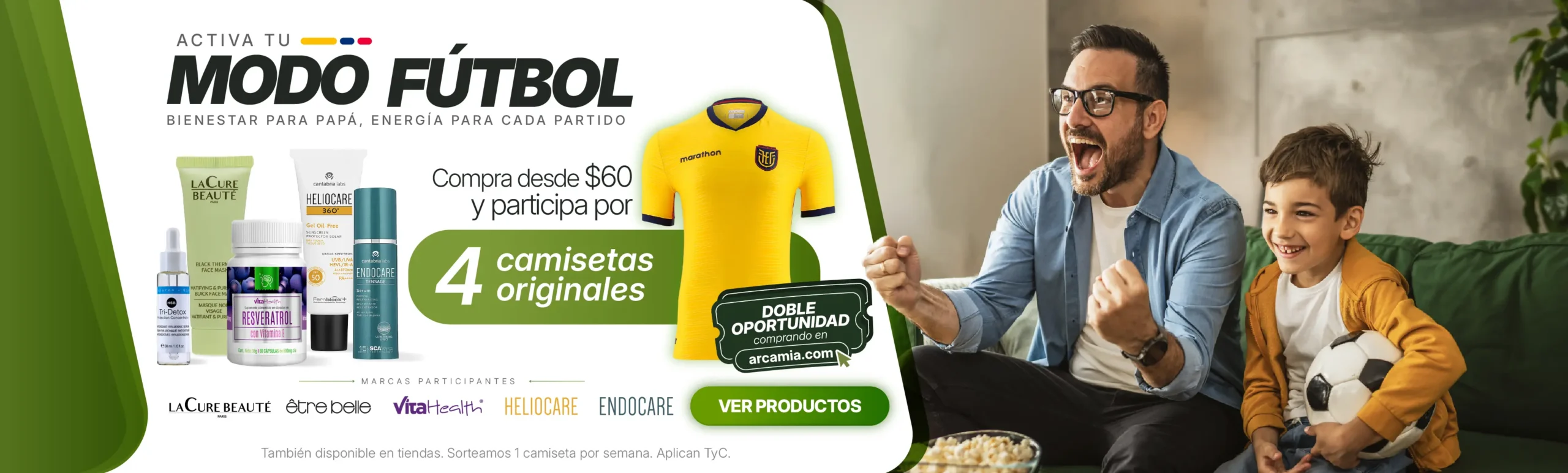 Banner promocional arcamia modo futbol