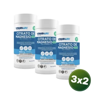 PACK 3X2 VITAMIN WAY CITRATO DE MAGNESIO FRASCO X 180 G