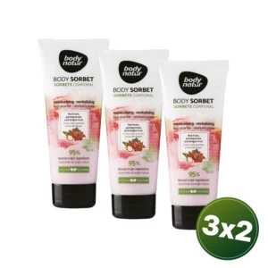 PACK 3X2 BODY NATUR SORBETE HIDRATANTE CORPORAL REVITALIZANTE FRUTOS ROJOS 200 ML