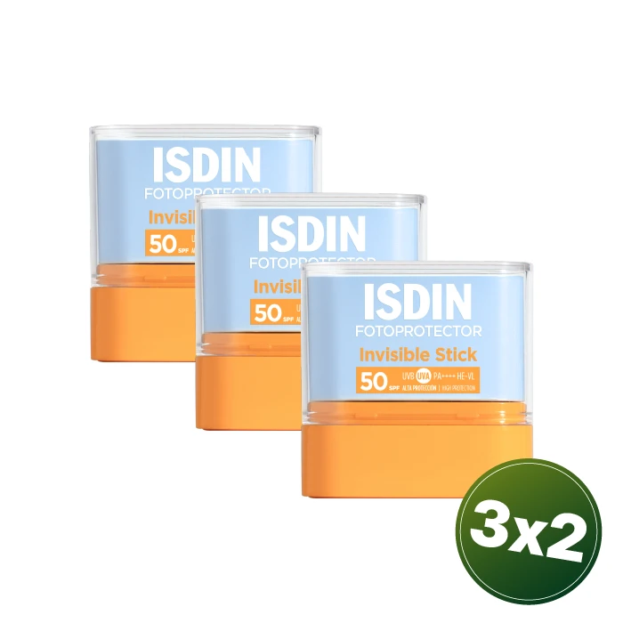 PACK 3X2 ISDIN FOTOPROTECTOR INVISIBLE STICK SPF50 10G PACK 3X2 ISDIN FOTOPROTECTOR INVISIBLE STICK SPF50 10G